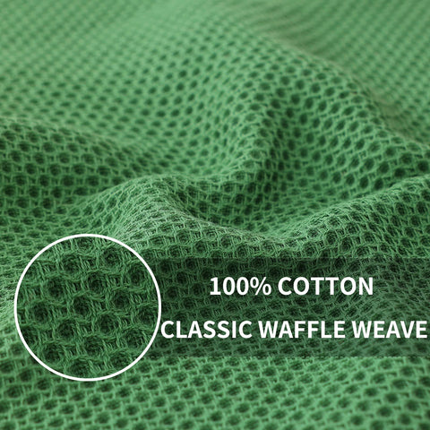 Homaxy 100% cotton waffle weave close-up showing soft, durable fabric