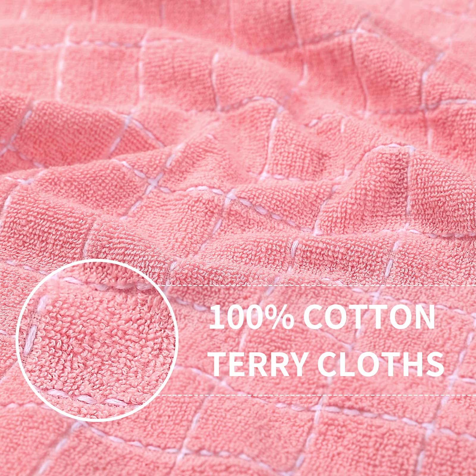 Homaxy 100% cotton terry towels provide quick absorption for spills.