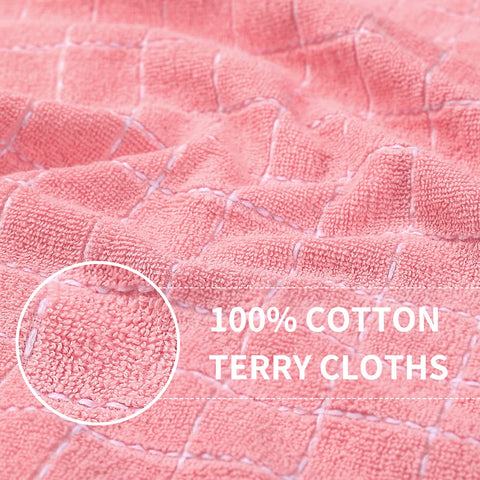 Homaxy 100% cotton terry towels provide quick absorption for spills.
