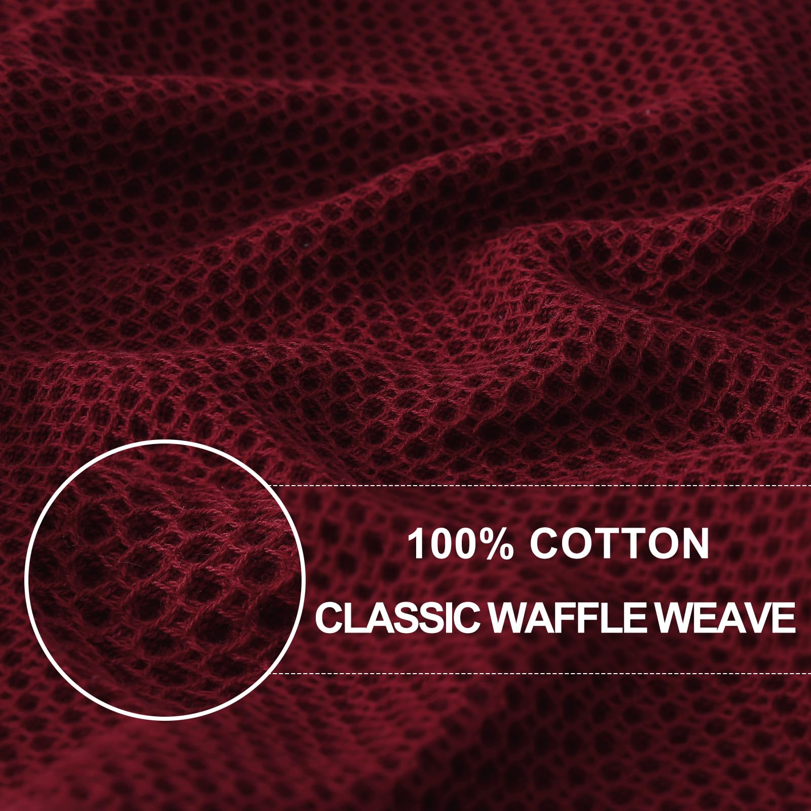 Homaxy six-pack cotton dishcloths, 12x12 inches, ideal for everyday kitchen tasks.