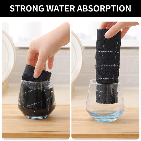 Homaxy 6-pack cotton kitchen rags deliver reliable cleaning in busy kitchens.