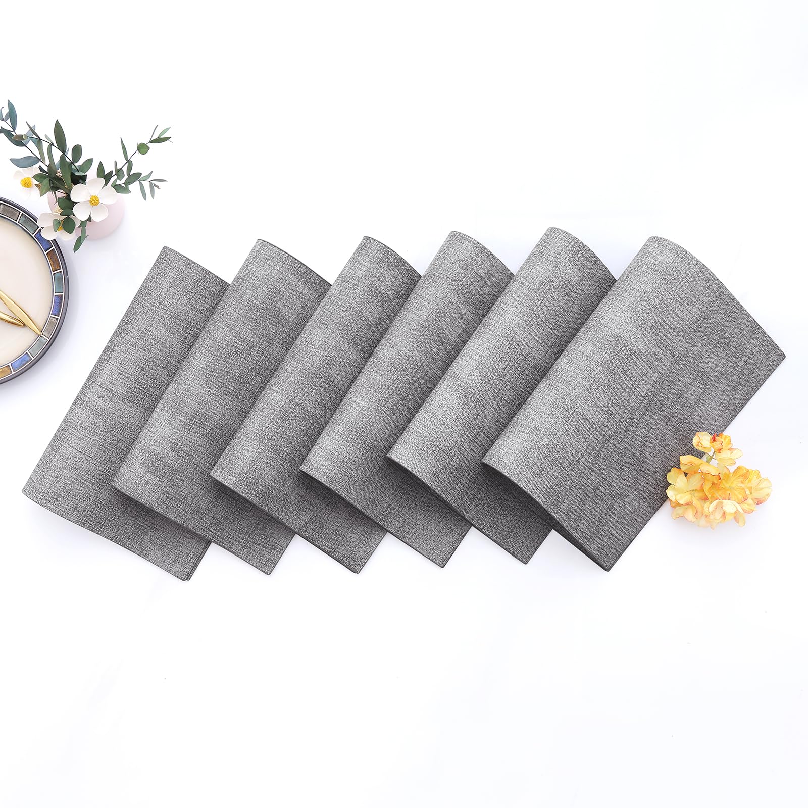 Homaxy anti-slip placemats keep plates steady during meals