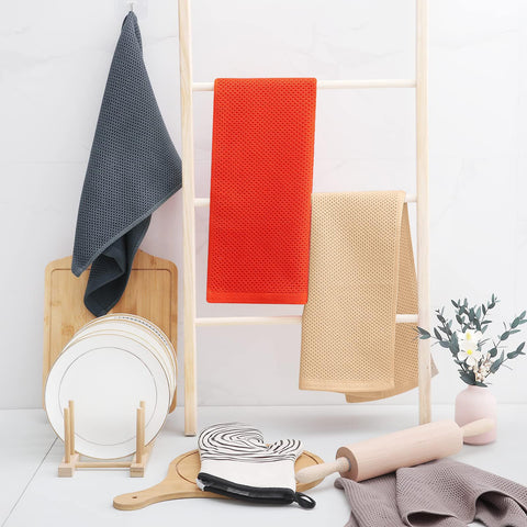 Homaxy apricot waffle towel care guide image suggests easy cold wash