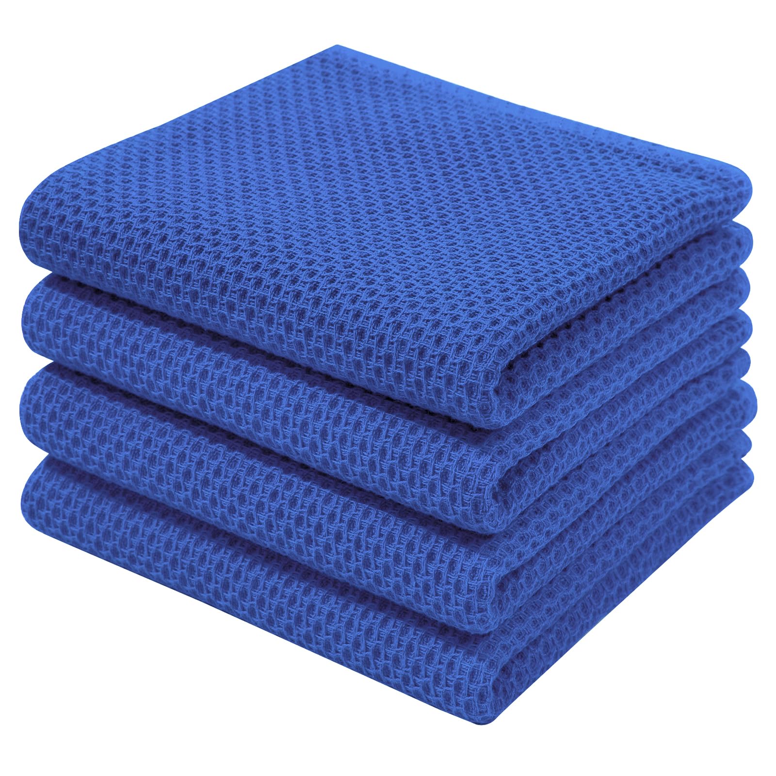 Homaxy Blueberry dish towel with waffle weave, soft yet durable for delicate cookware.