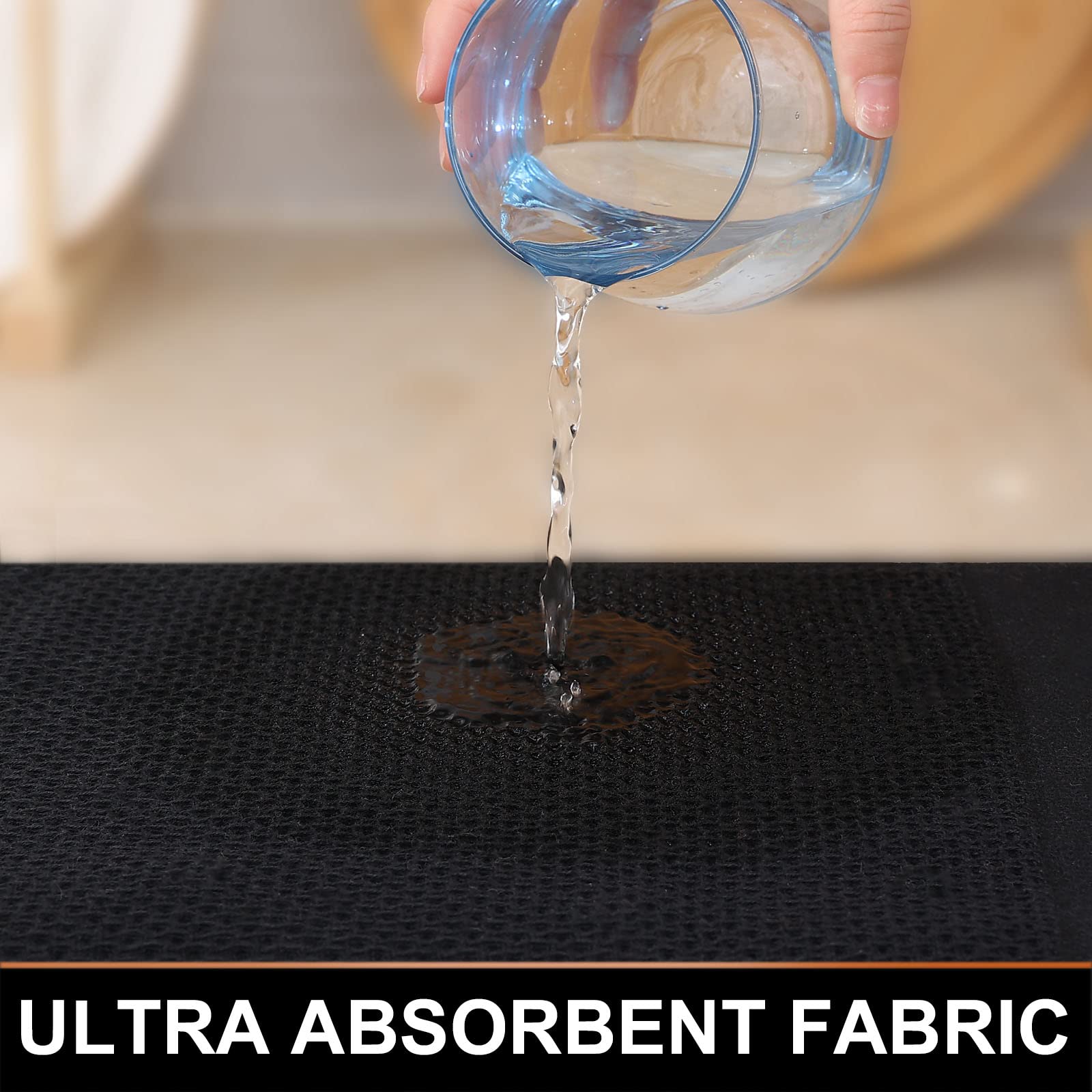 Homaxy 12x12 inch towels illustrate compact size for everyday kitchen tasks