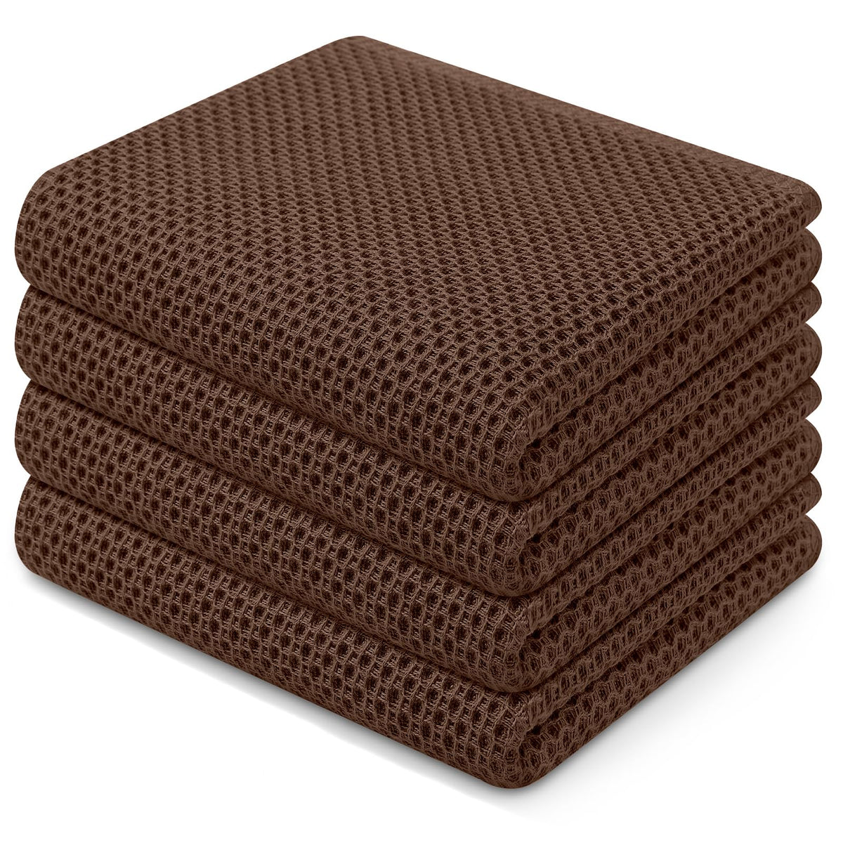 Homaxy cotton waffle dishcloth with textured weave for durable, absorbent drying of delicate cookware.