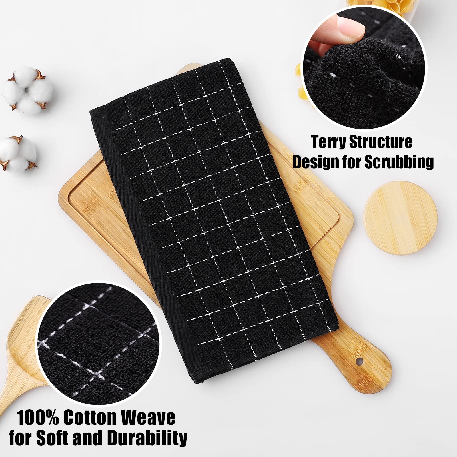 Homaxy soft scratch-free dish cloths protect delicate surfaces while drying.