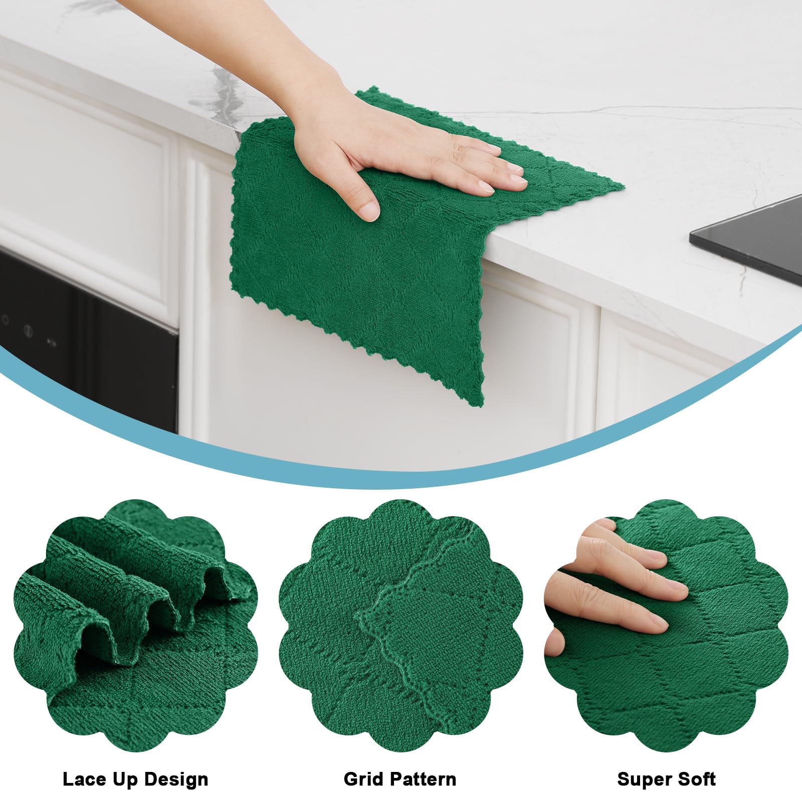 Homaxy ultra-absorbent microfiber cloth absorbs spills quickly