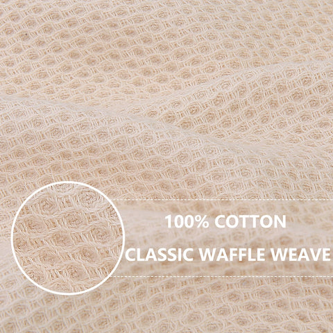 Homaxy beige 4-pack dish towels ready for everyday kitchen drying.