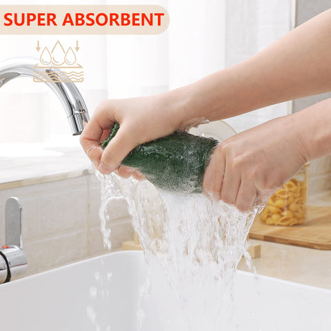 Homaxy dish towels absorbent surface in action on a countertop