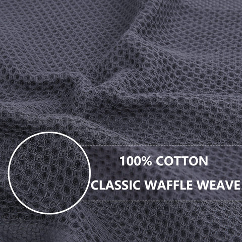 Homaxy dish towels waffle weave close-up texture emphasizing absorbent fabric pattern.