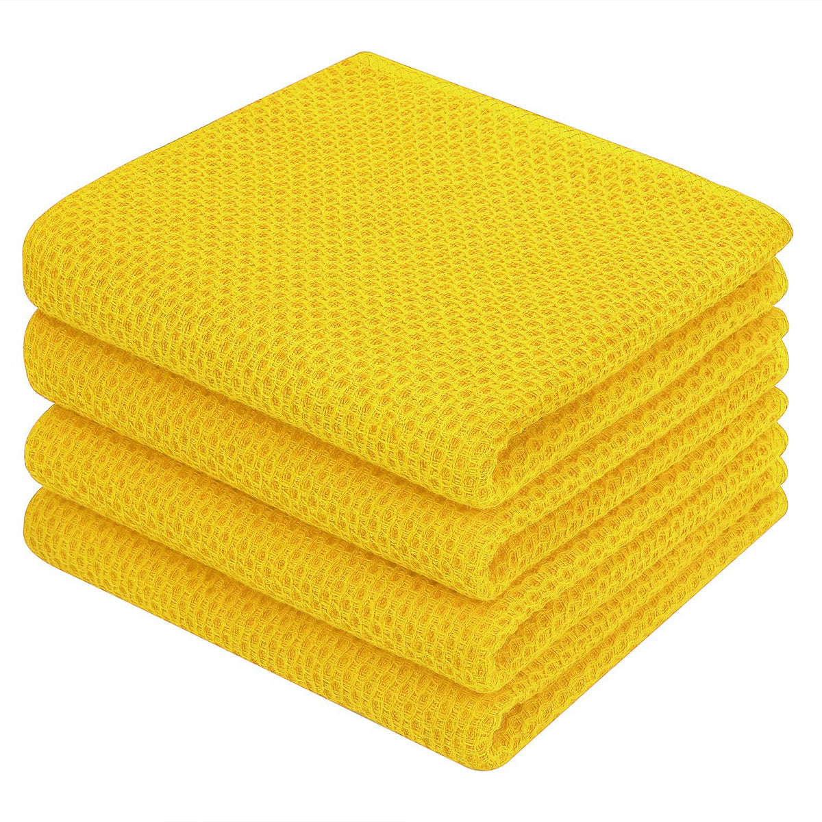 Homaxy dish towels with waffle weave dry dishes quickly while protecting delicate cookware.