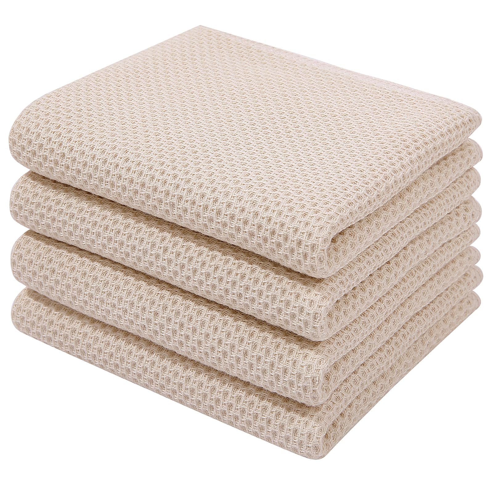 Homaxy waffle-weave dish towel close-up showing soft, durable absorbency.