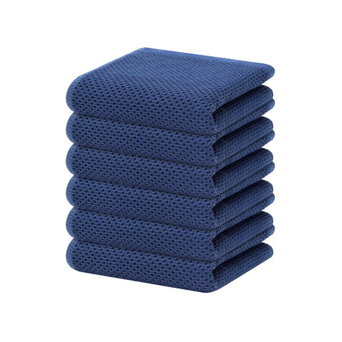 Homaxy waffle weave dish towel closeup shows soft, durable texture for cookware.