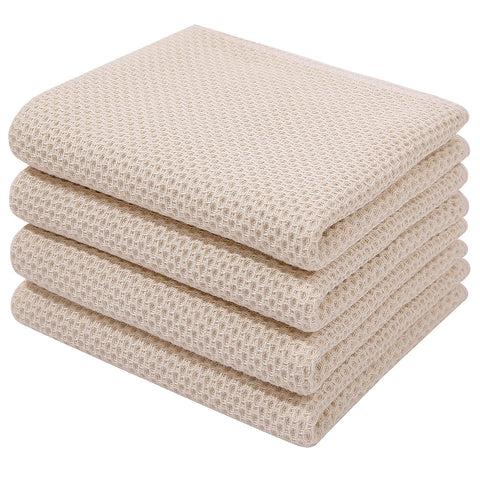 Homaxy waffle-weave dish towel close-up showing soft, durable absorbency.