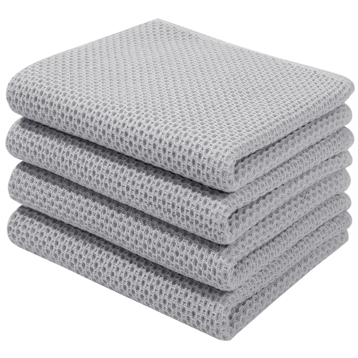 Homaxy waffle weave dish towel close-up showing soft, durable texture for delicate cookware