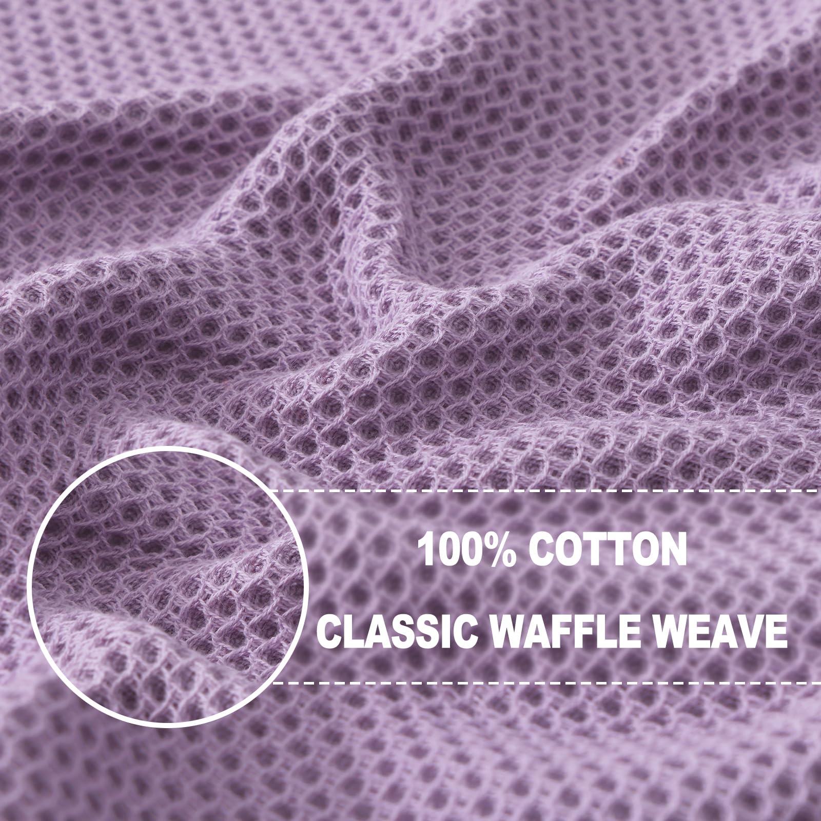 Homaxy 100 percent cotton waffle weave dishcloth delivers soft texture and fast absorption.