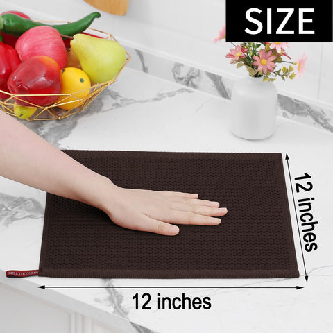 Homaxy cotton dishcloths soften with each wash for a gentler touch