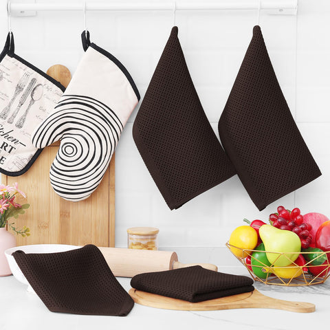 Homaxy waffle weave towels easy to care for with cold wash and low heat
