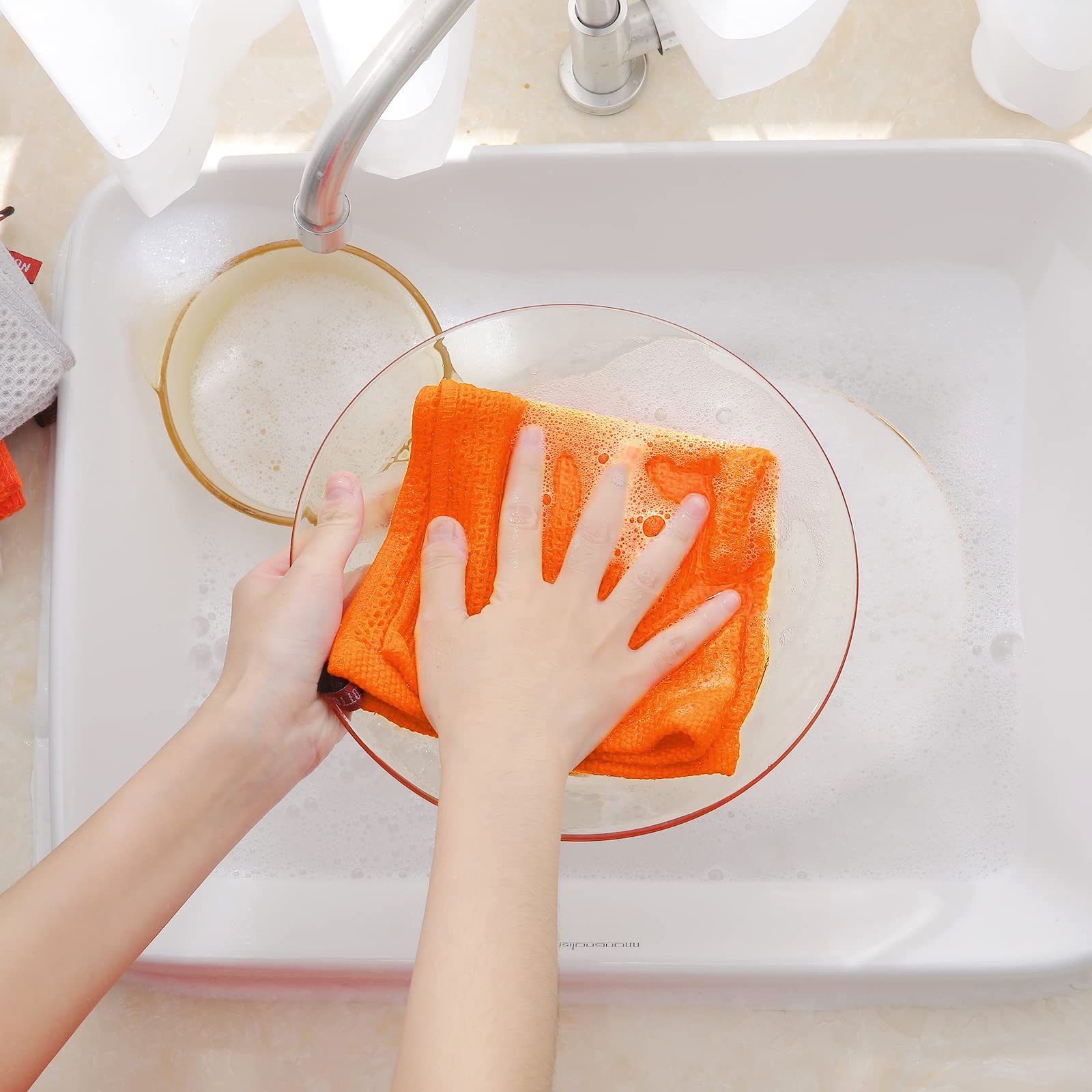 Homaxy dishcloth is lightweight and breathable for fast drying.