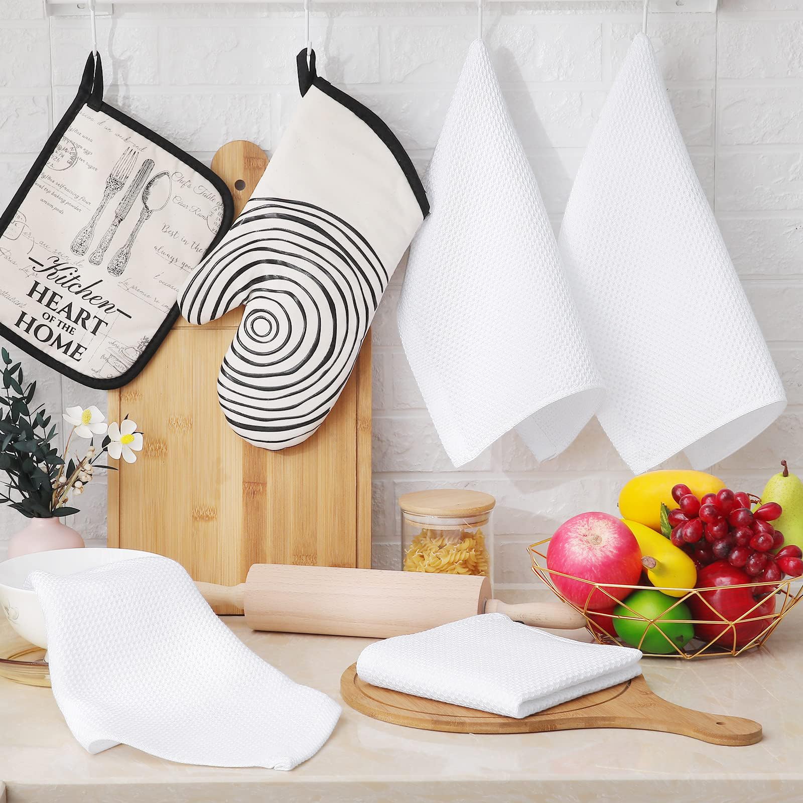 Homaxy waffle weave towels are machine washable for easy care.