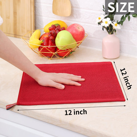 Homaxy six-color dishcloth set bright hues to coordinate with any kitchen.