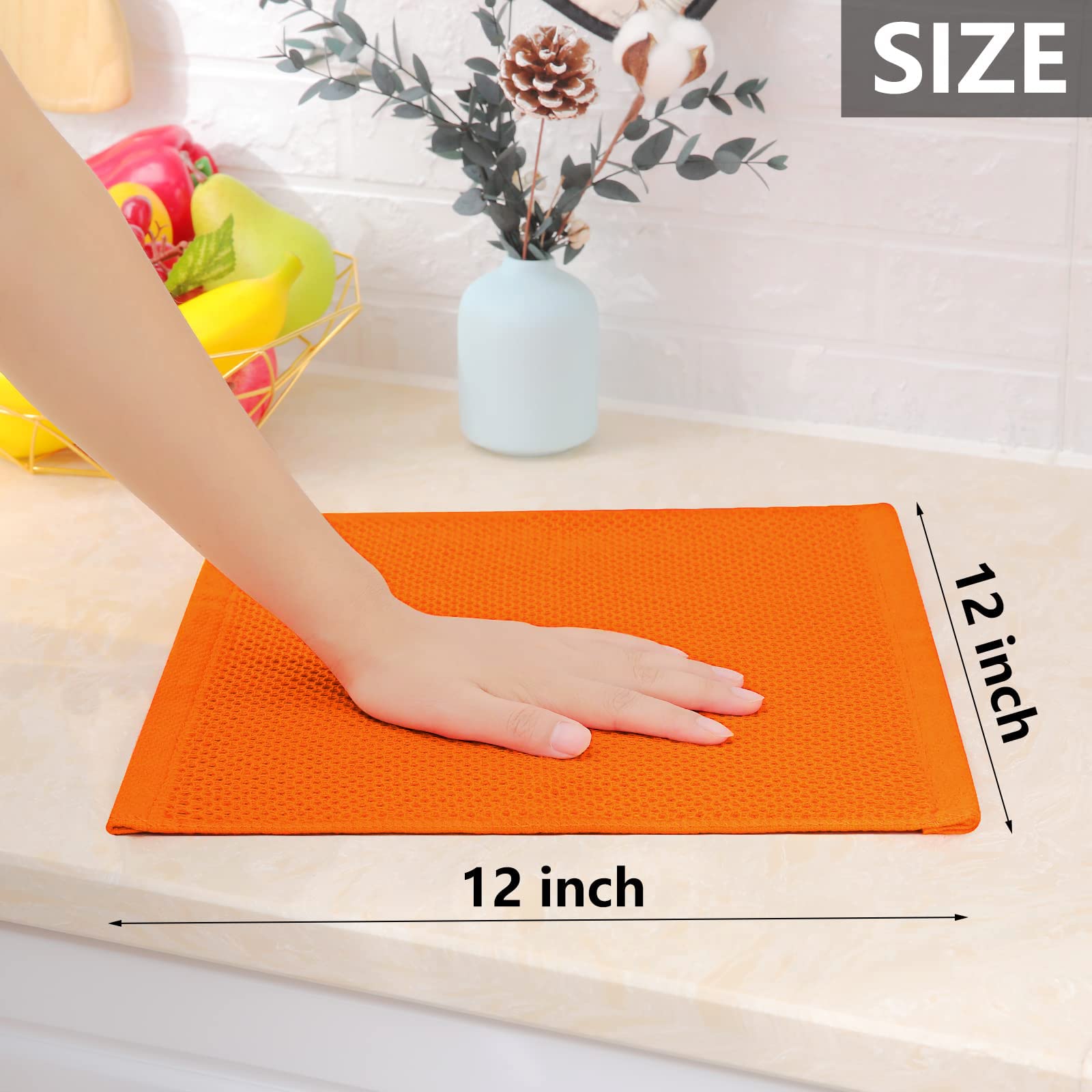 Homaxy six-pack dishcloths offer color coordination for kitchens.