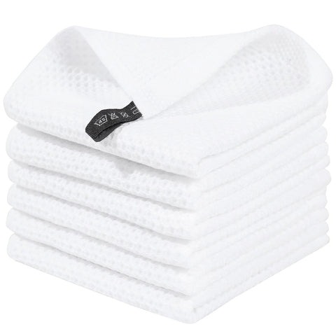 Homaxy waffle weave dishcloth shows soft texture and scratch-free cleaning