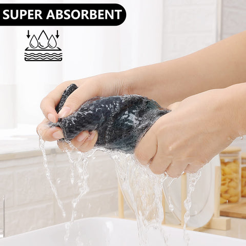 Homaxy dishcloths 12x12 size showing lightweight, low-lint performance for wiping