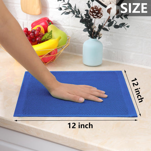 Homaxy dishcloths in use wiping counters and pans without scratching.