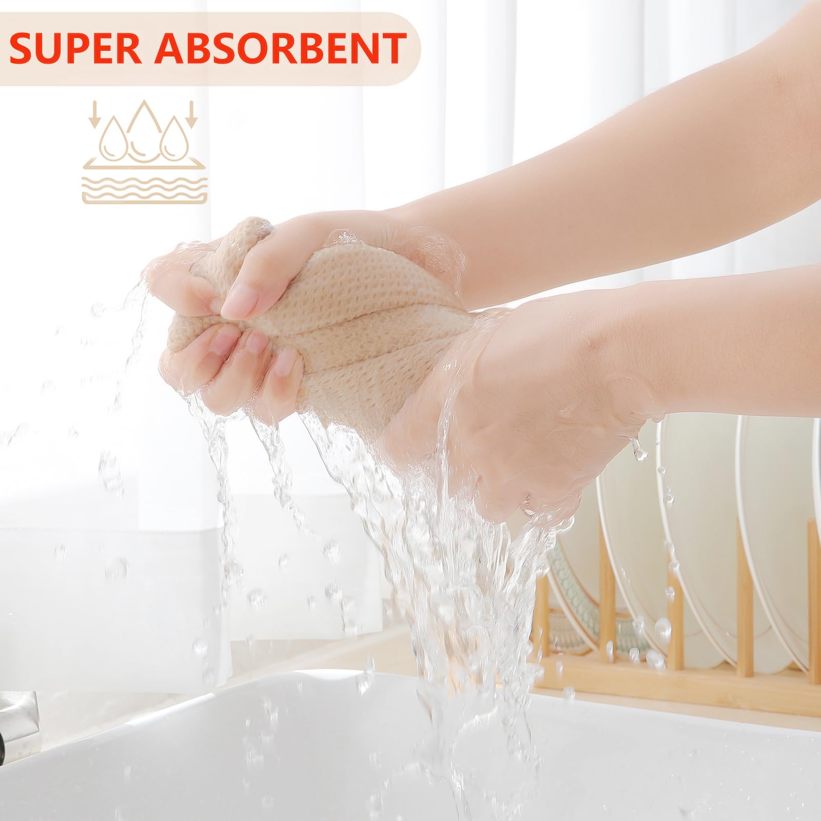 Homaxy lightweight dishcloths provide breathable, flexible drying and wiping