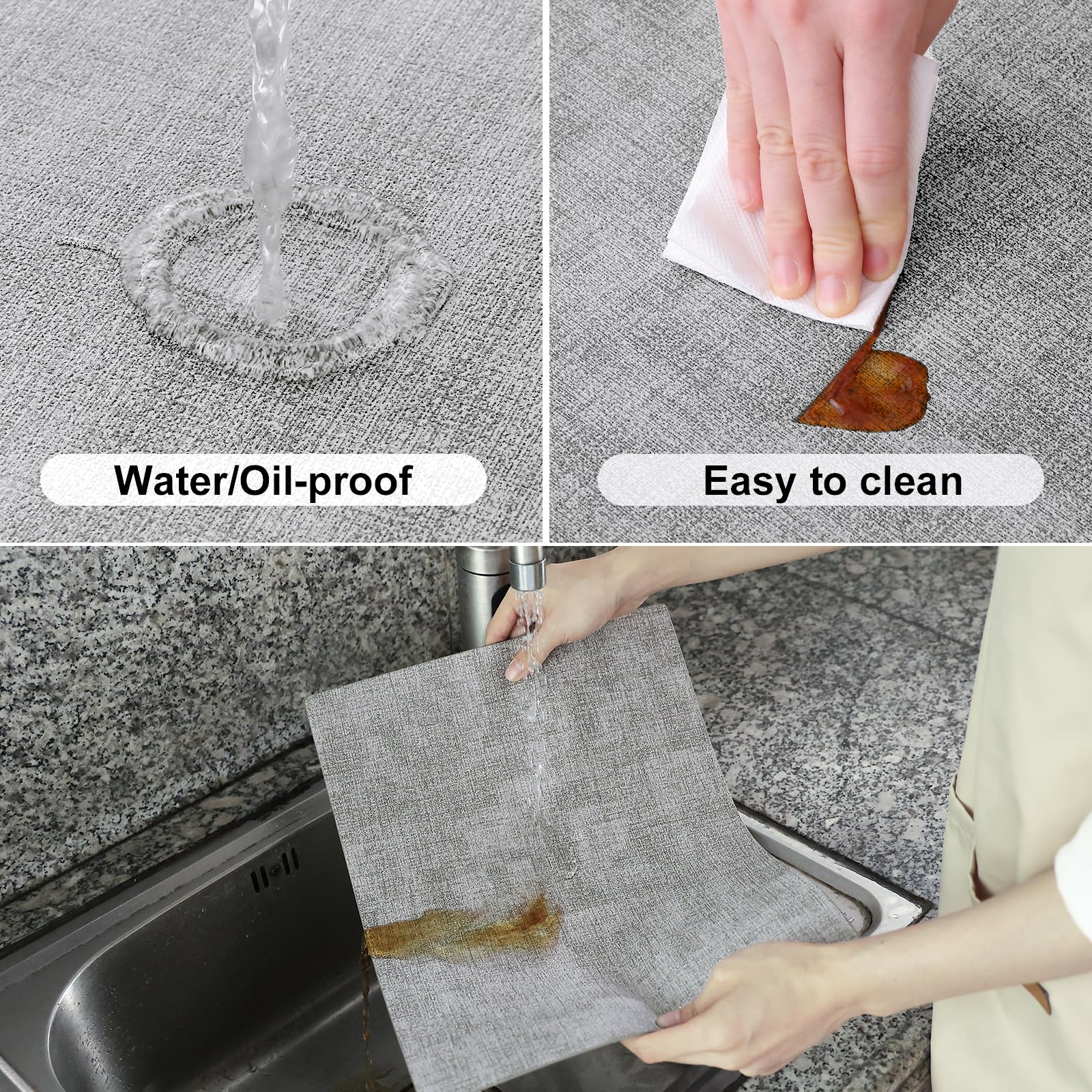 Homaxy easy-to-clean placemats, wipe or rinse after meals