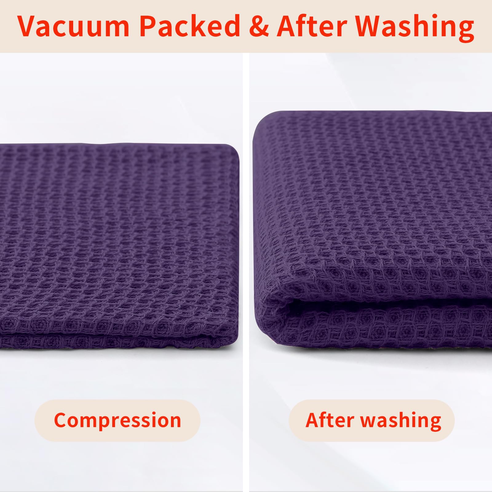 Homaxy easy-care towels machine wash cold and tumble dry low.