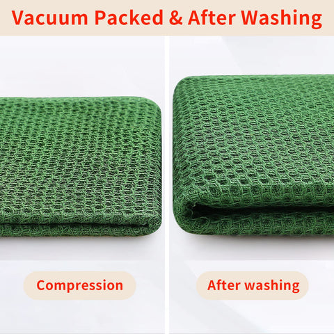 Homaxy grass green 4-pack dish towels ready for everyday cleaning