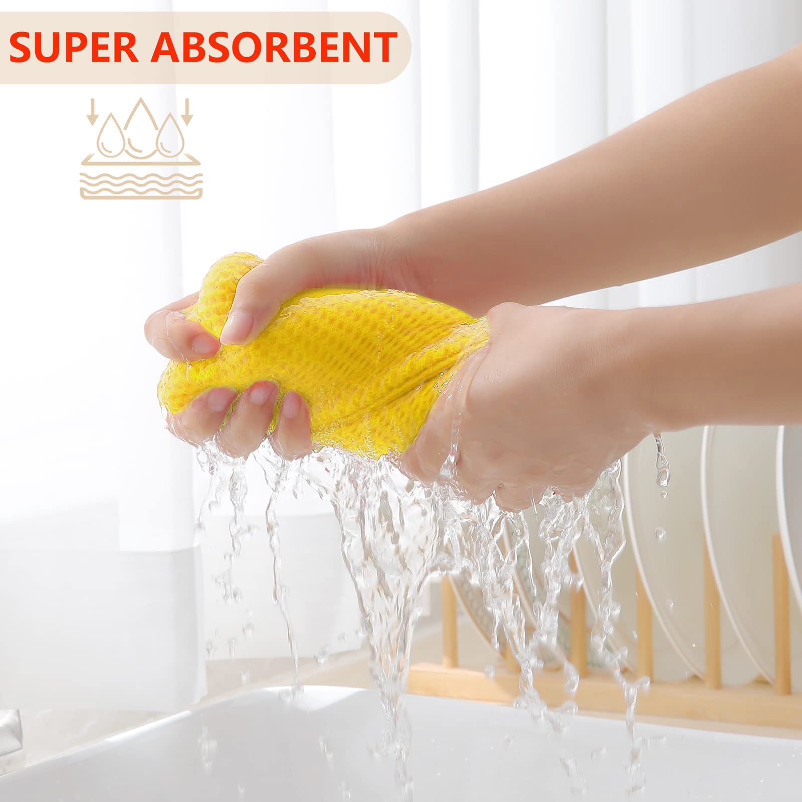 Homaxy honeycomb weave towels stay lightweight yet highly absorbent for drying tasks.