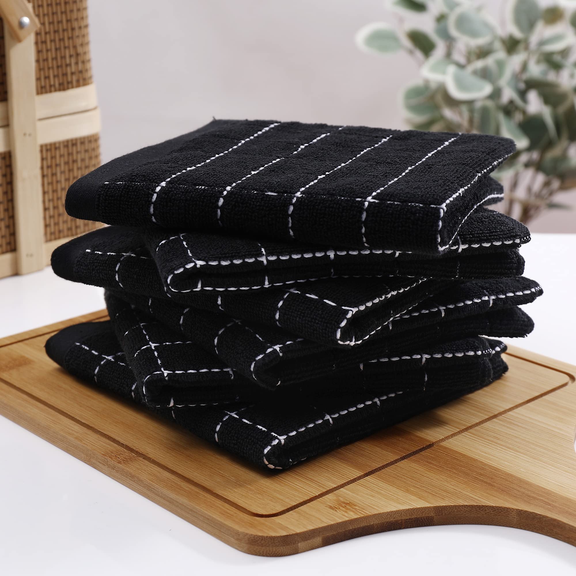 Homaxy cotton dish cloths resist odors between uses for freshness.