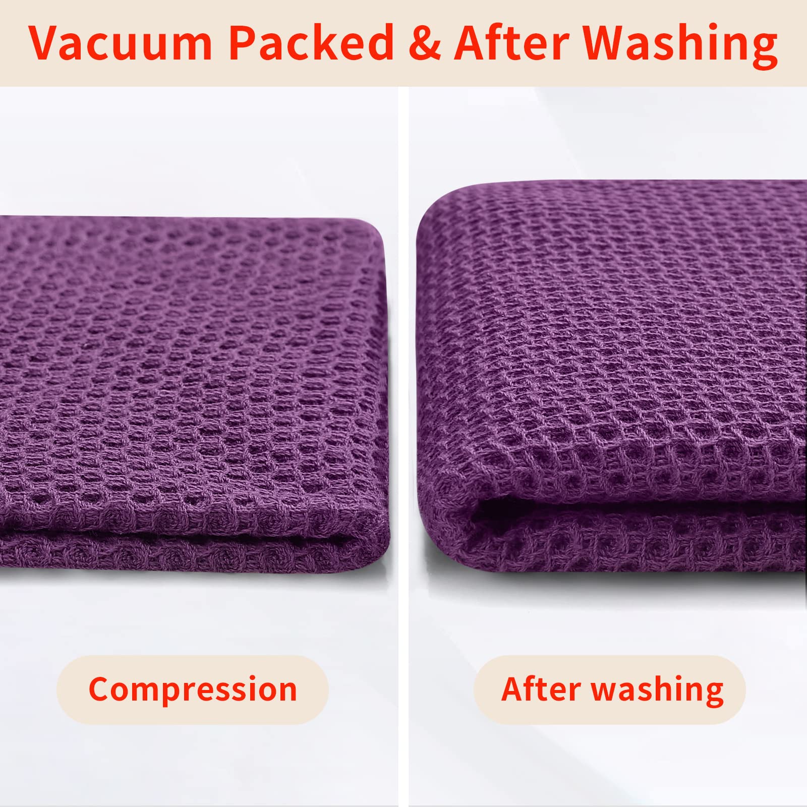 Homaxy purple kitchen dishcloth complements any counter while soaking up spills