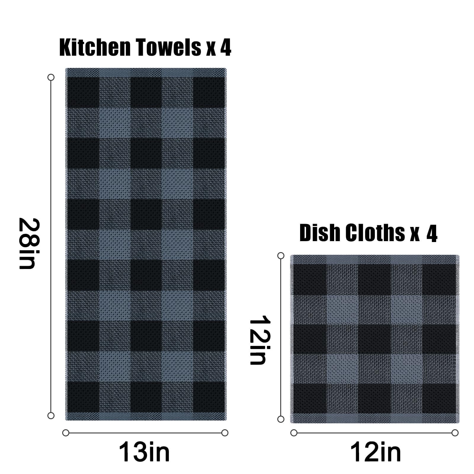 Homaxy towels 13x28 large coverage displayed for drying pots and plates