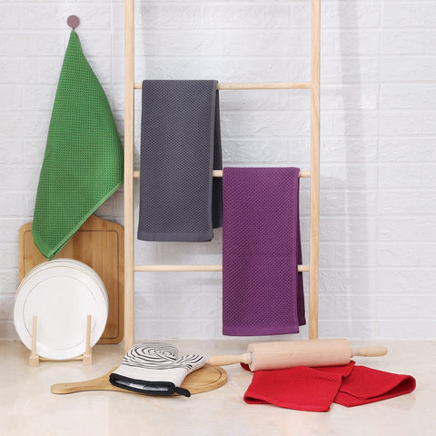 Homaxy kitchen towels color-coordinated setup for organized decor