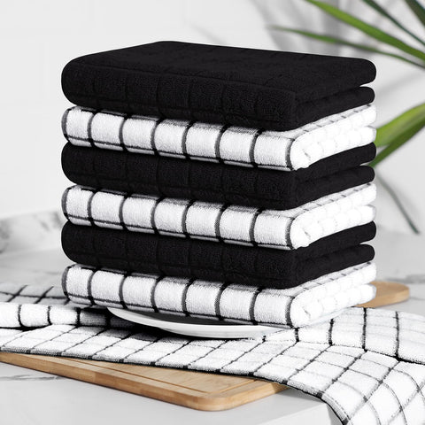 Homaxy multi-use kitchen towel shown for various tasks