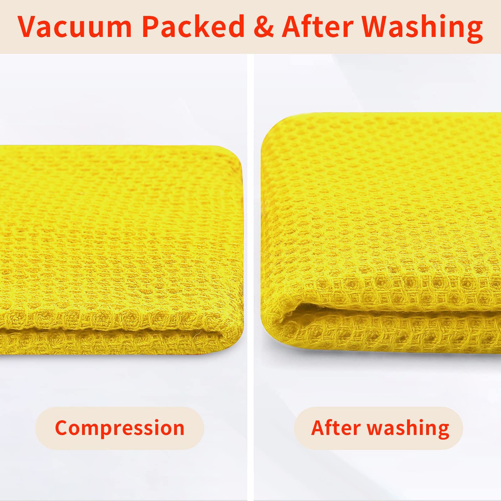 Homaxy 12x12-inch towel in use for wiping counters.