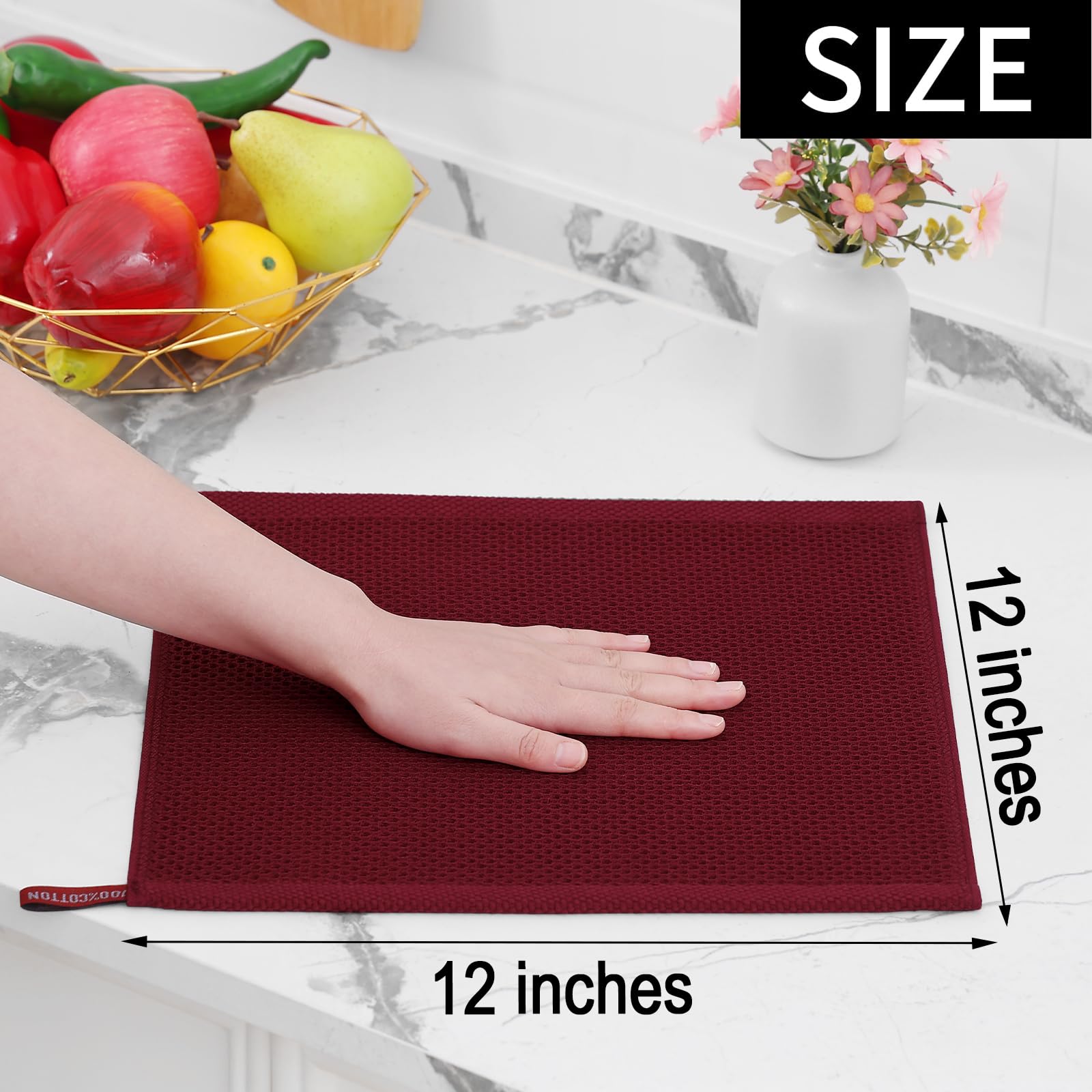Homaxy cotton dish towels soften with each wash, protecting cookware.