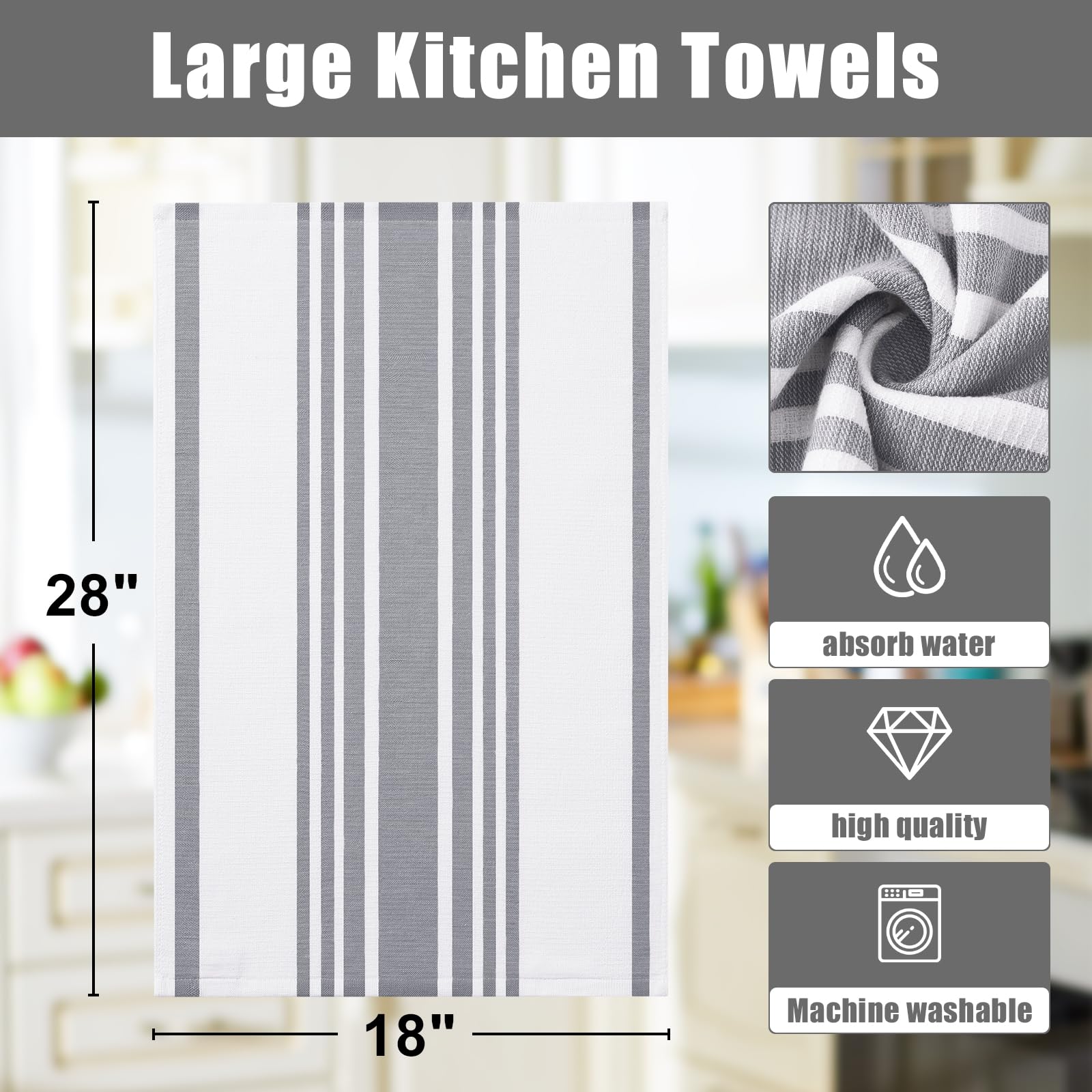 Homaxy towels machine washable and durable for busy kitchens.