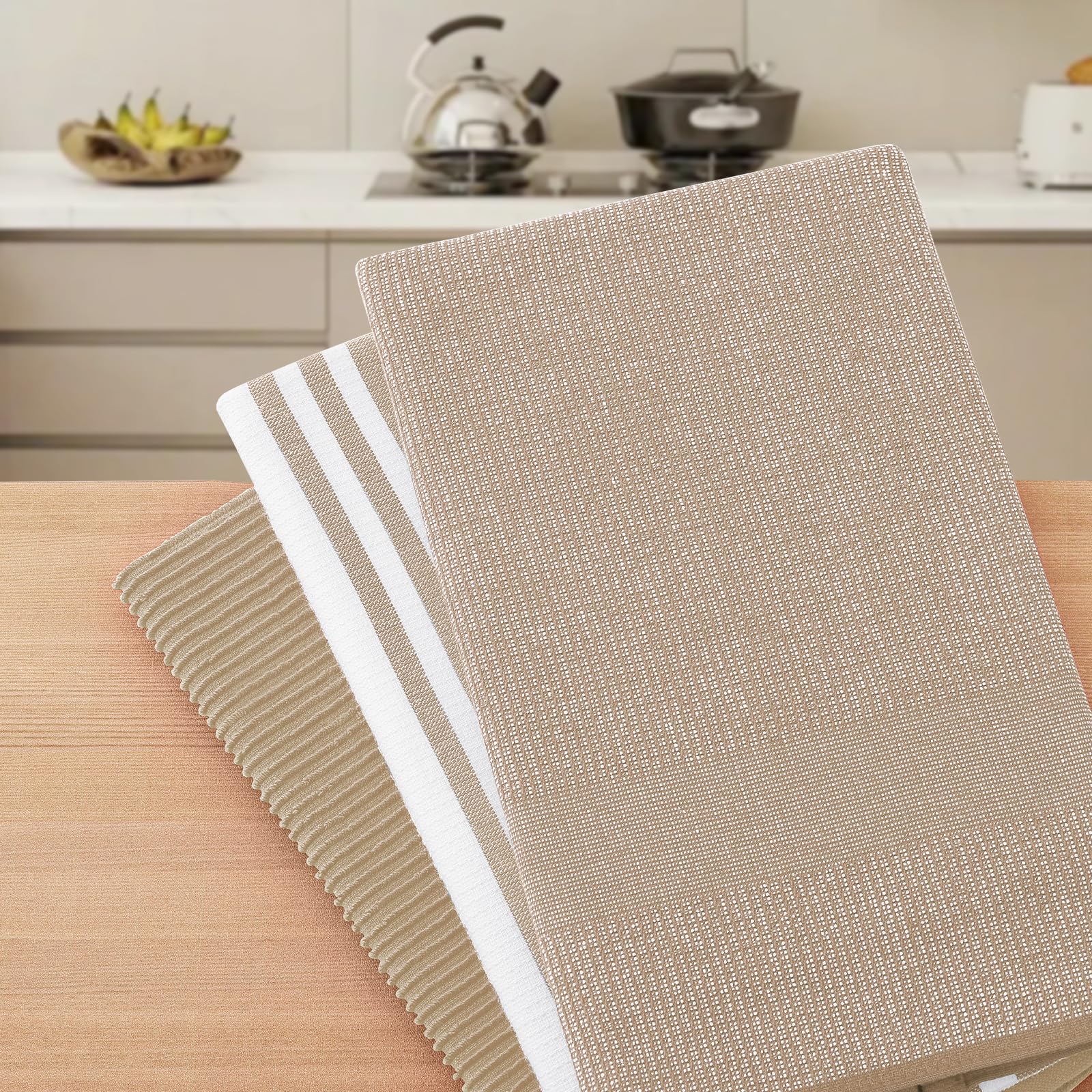 Homaxy premium kitchen towels ideal for dish drying and countertop wipe-downs.