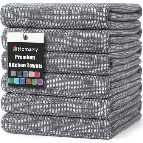 Homaxy premium kitchen towels flat weave for broad drying coverage