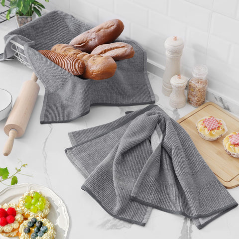 Homaxy premium kitchen towels grey color complements modern kitchens