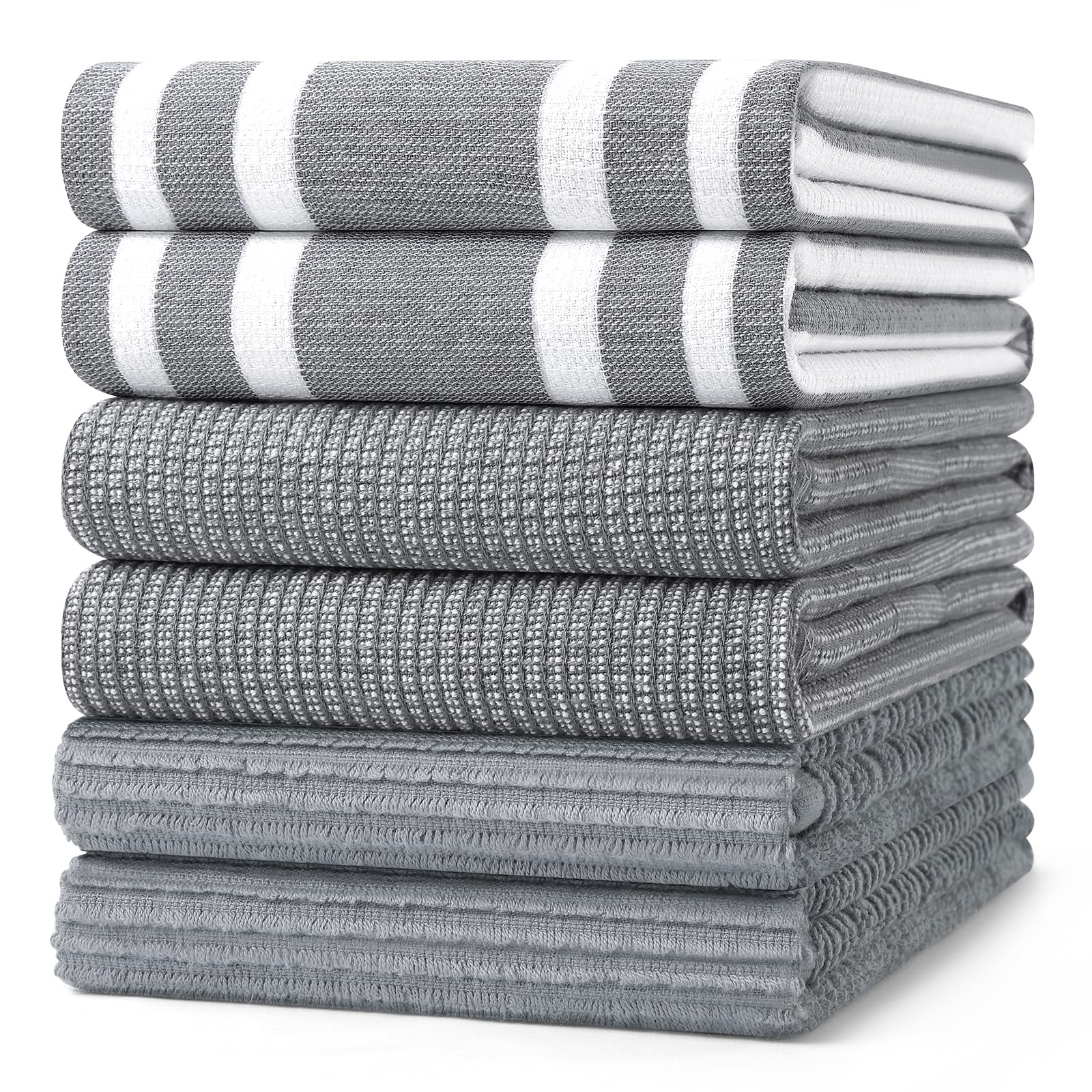 Homaxy Premium Kitchen Towels hanging display shows versatile design for daily kitchen tasks.