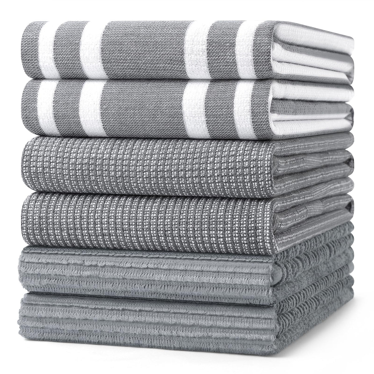 Homaxy Premium Kitchen Towels hanging display shows versatile design for daily kitchen tasks.