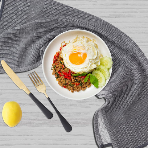 Homaxy premium kitchen towels with hanging loop for convenient storage