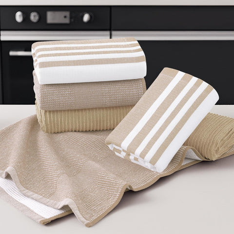 Homaxy premium kitchen towels hanging loop design for convenient storage.